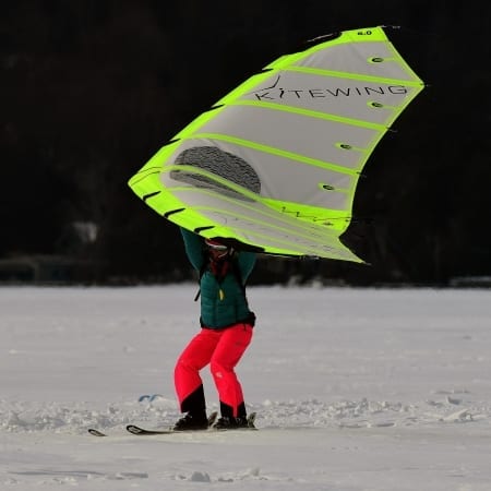 Kitewing SK8 Ice /& Snow Sail with Over-The-Shoulder Carry Bag